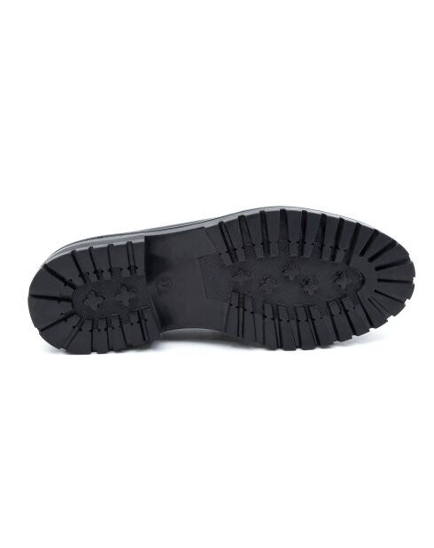 Schwarze Loafer aus Leder mit Kette
