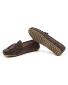 Braune Mokassins Serap aus Veloursleder