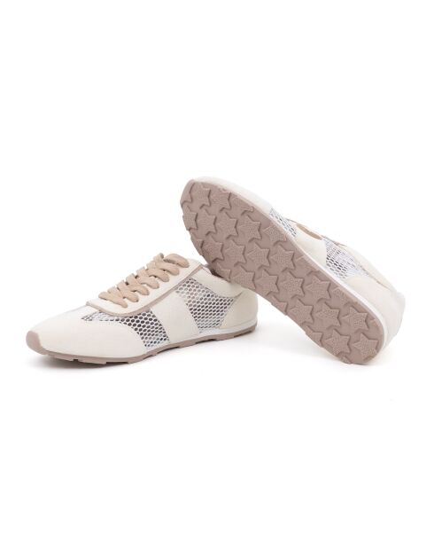 Baskets Mora en daim blanches