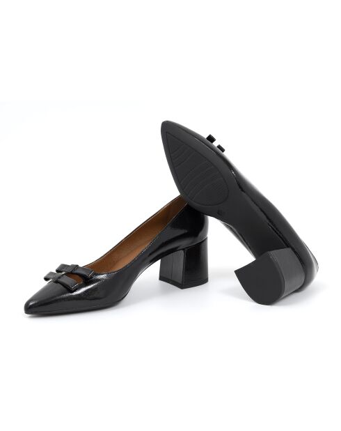 Escarpins Dase  en cuir noirs - Talon : 5 cm