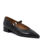 Schwarze Lederballerinas Dana