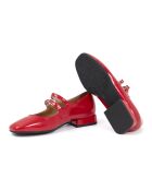Ballerines Dune vernies rouges