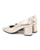 Escarpins Dalilia en cuir dorées - Talon : 5 cm