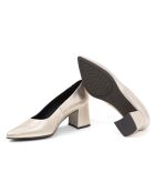 Escarpins Dalilia en cuir dorées - Talon : 5 cm