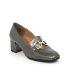 Grijze leren pumps van Chelin - Hak: 5 cm