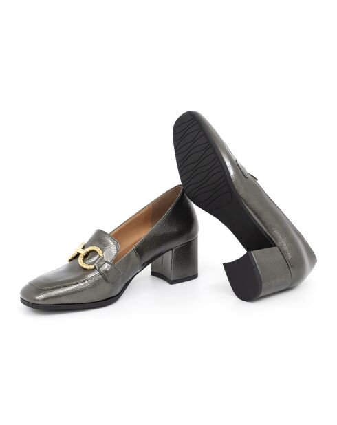 Pumps Chelin in pelle grigia - Tacco: 5 cm