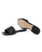 Schwarze Lederpantoletten Brit