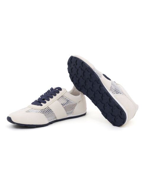 Baskets Mora en daim blanches