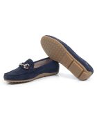 Mokassins Sirak aus blauem Veloursleder