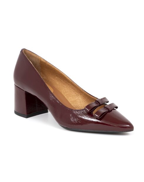 Escarpins Dase en cuir bordeaux - Talon : 5 cm