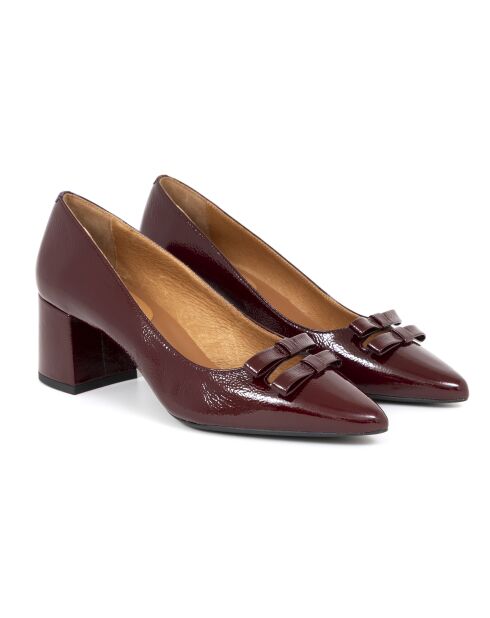 Escarpins Dase en cuir bordeaux - Talon : 5 cm