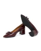 Escarpins Dase en cuir bordeaux - Talon : 5 cm