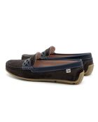 Mokassins Serny aus braun/blauem Veloursleder