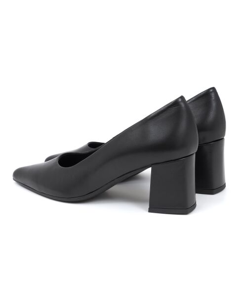 Escarpins Dalila en cuir noirs - Talon : 5 cm