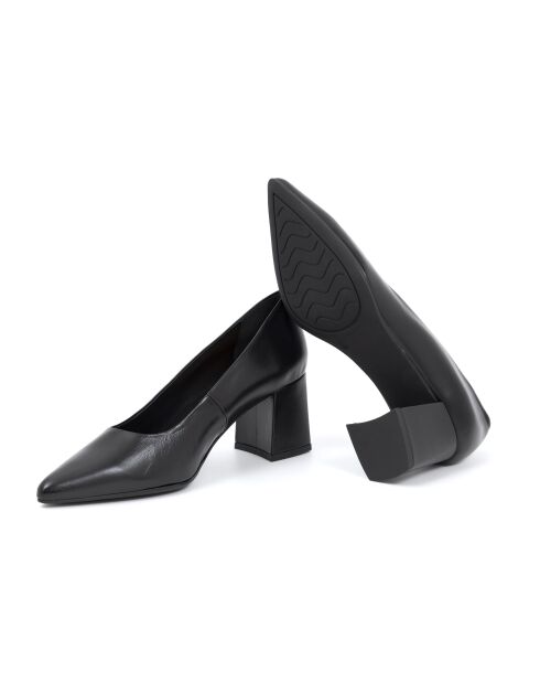 Escarpins Dalila en cuir noirs - Talon : 5 cm