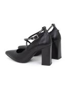 Escarpins Daisy en cuir noirs - Talon : 8 cm