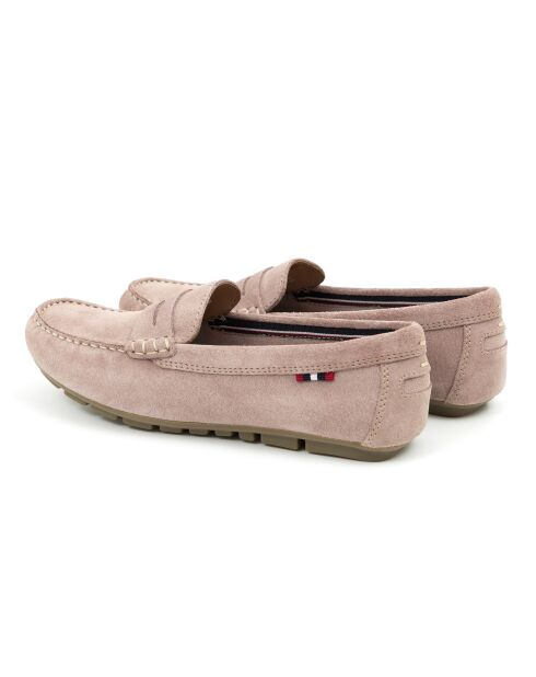 Mokassins Selly aus rosafarbenem Veloursleder