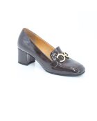 Escarpins Chelin en cuir marron - Talon : 5 cm