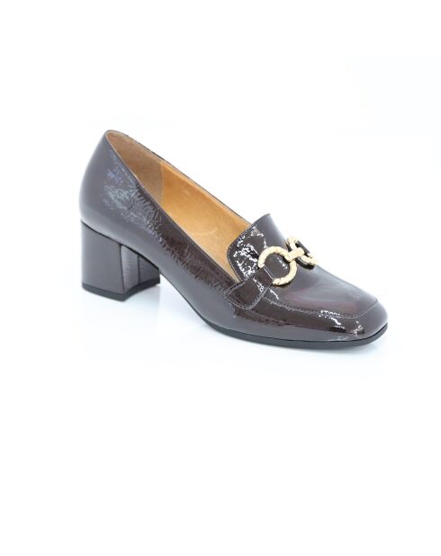 Escarpins Chelin en cuir marron - Talon : 5 cm