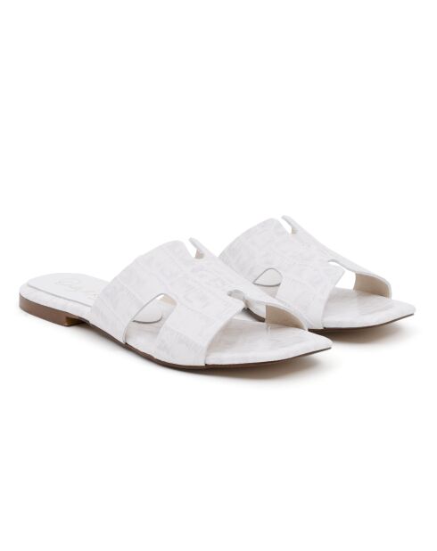 Mules Ibiza in pelle bianca