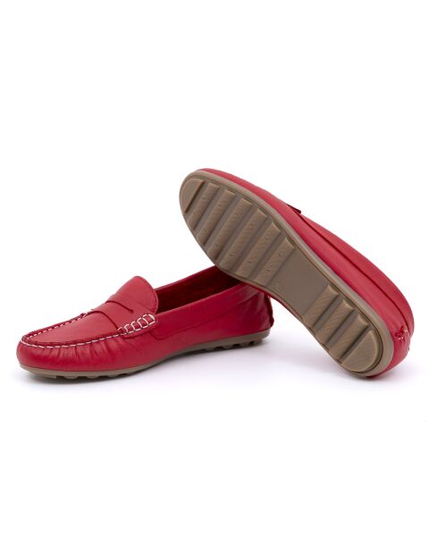 Mocassini Lima in pelle rossa