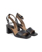 Sandalias de piel negra Marte - Tacón: 6 cm