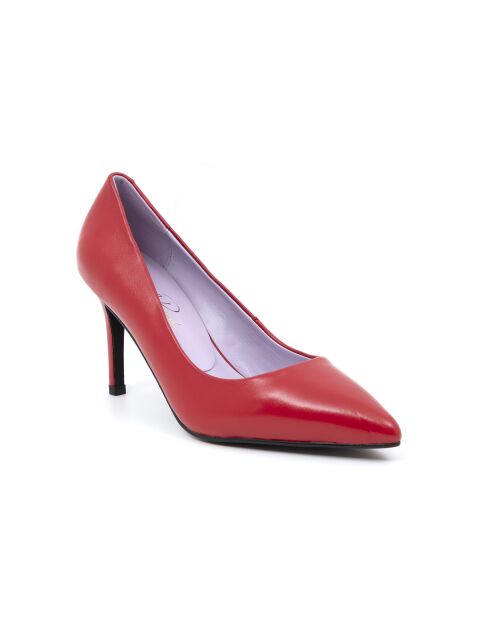 Escarpins Dasy en cuir rouges - Talon : 8 cm