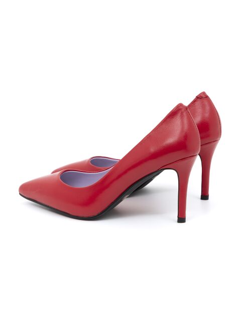 Escarpins Dasy en cuir rouges - Talon : 8 cm