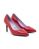 Escarpins Dasy en cuir rouges - Talon : 8 cm