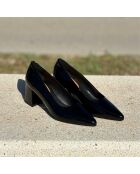 Escarpins Charila en cuir noirs - Talon : 5 cm