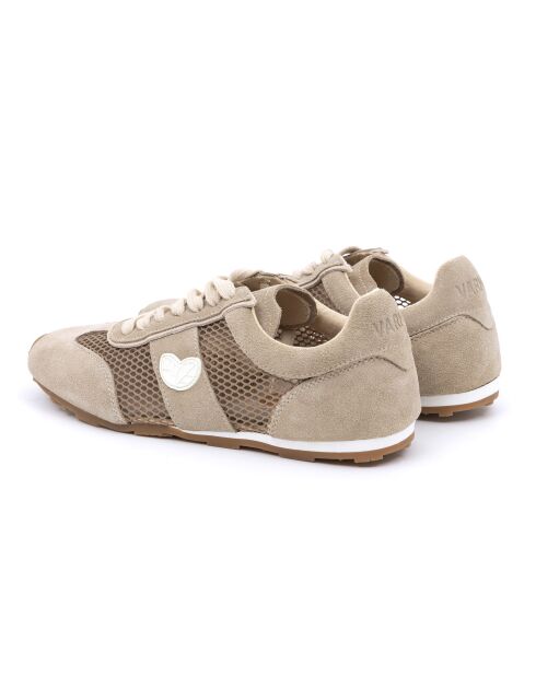 Zapatillas Mora de gamuza beige