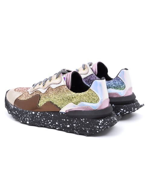Zapatillas Glitz de piel multicolor