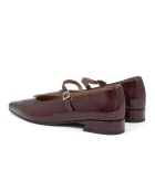 Ballerines Dana habillées en cuir bordeaux