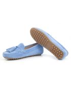 Blaue Mokassins Serap aus Veloursleder