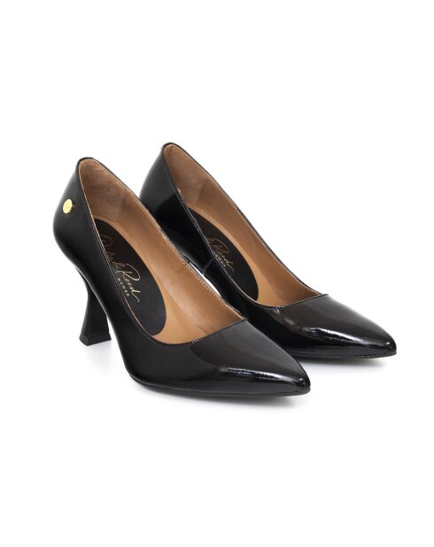 Escarpins Padi en cuir noirs - Talon : 7 cm