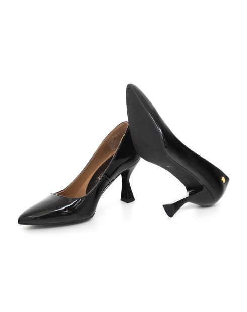 Escarpins Padi en cuir noirs - Talon : 7 cm