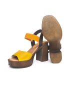 Gelbe Ledersandalen Lizy - Absatz: 9 cm