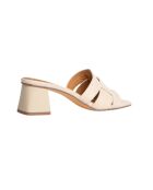 Sabot Casanor in pelle beige - Tacco: 5 cm