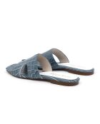 Mules Ibiza in pelle blu