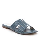 Mules Ibiza in pelle blu