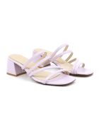 Mules Milo de piel morada - Tacón: 6 cm