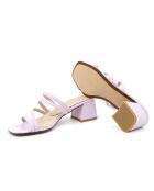 Mules Milo de piel morada - Tacón: 6 cm