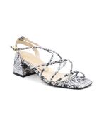 Leuke witte leren sandalen - Hak: 6 cm