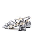 Leuke witte leren sandalen - Hak: 6 cm