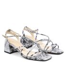 Leuke witte leren sandalen - Hak: 6 cm