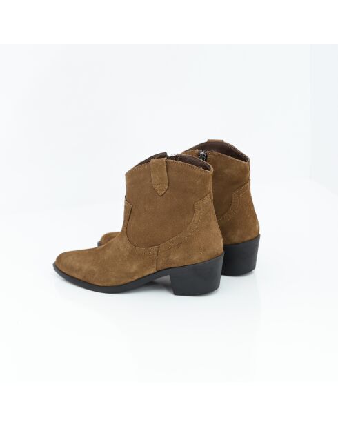 Botas Solima de gamuza camel - Tacón: 5 cm