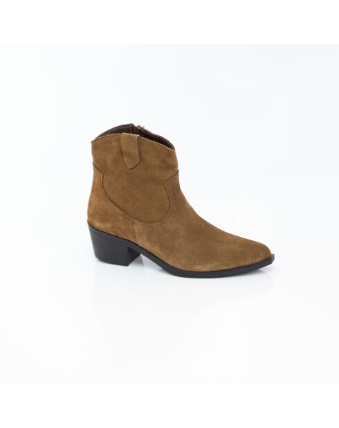 Botas Solima de gamuza camel - Tacón: 5 cm