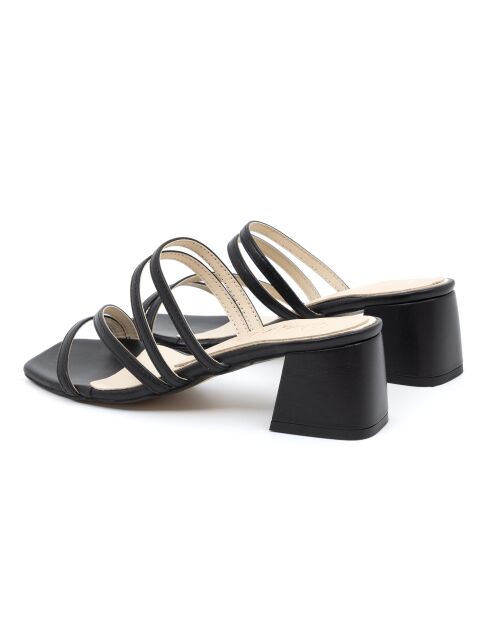 Mules Milo de piel negra - Tacón: 6 cm