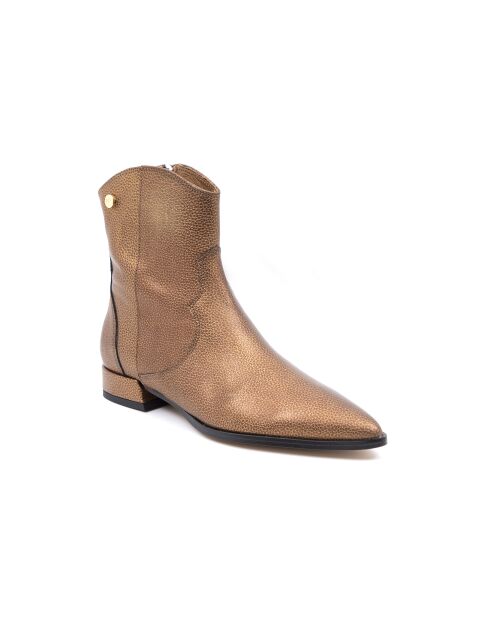 Goldfarbene Lederstiefel Eira