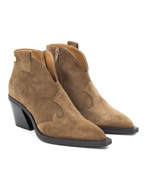 Stivali Selila in pelle scamosciata beige